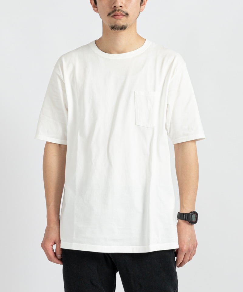 DWELLER S/S TEE COTTON JERSEY OVERDYED■SALE■(ホワイト-1)