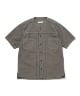 TRUCKER S/S SHIRT COTTON WEATHER CLOTH OVERDYED■SALE■(セメント-1)
