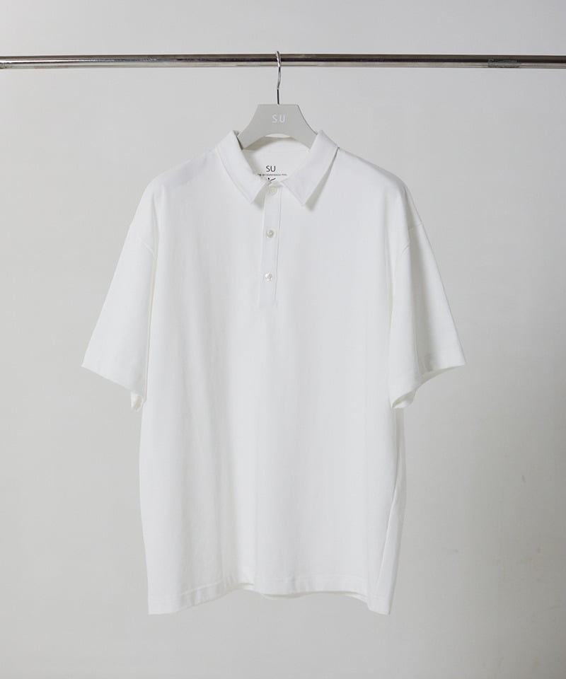 Recycled Suvin High-Twist Yarn Poloshirt(ホワイト-46)