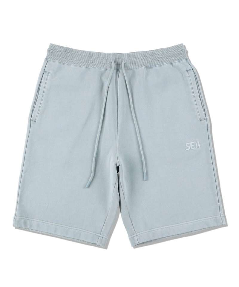 SEA (pigment-dye) Sweat shorts ■SALE■(シアン-M)