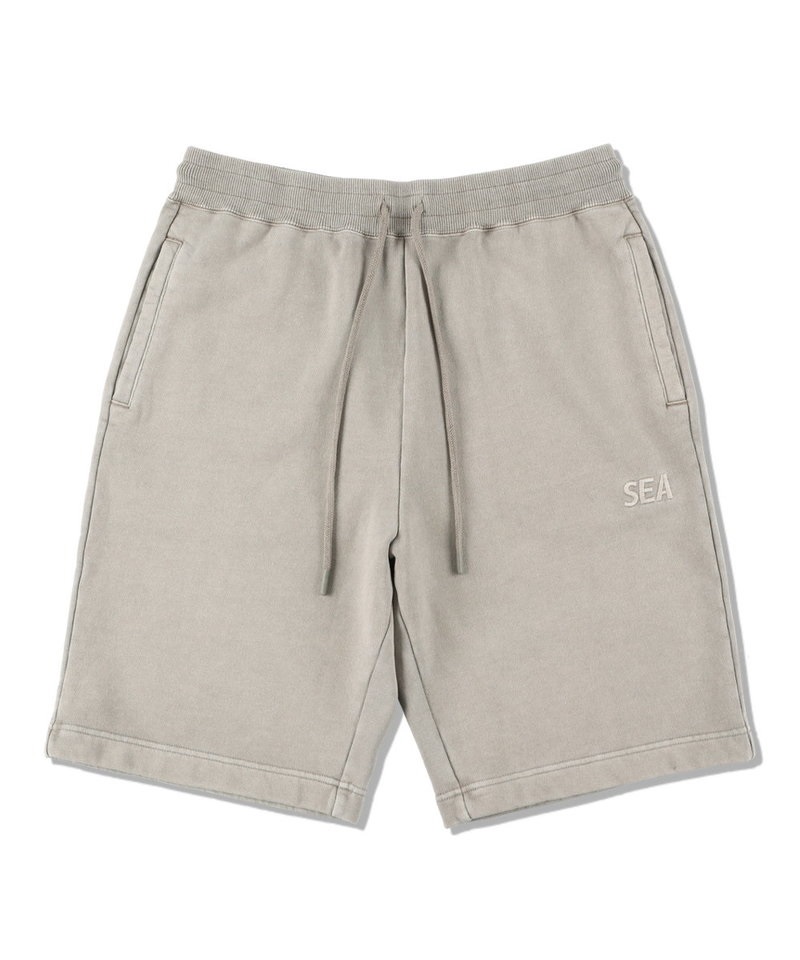SEA (pigment-dye) Sweat shorts ■SALE■(チャコール-M)