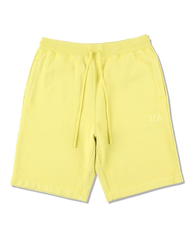 SEA (pigment-dye) Sweat shorts ■SALE■(ミモザ-M)