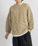 Gima cotton big mesh pullover(オリーブ-F)