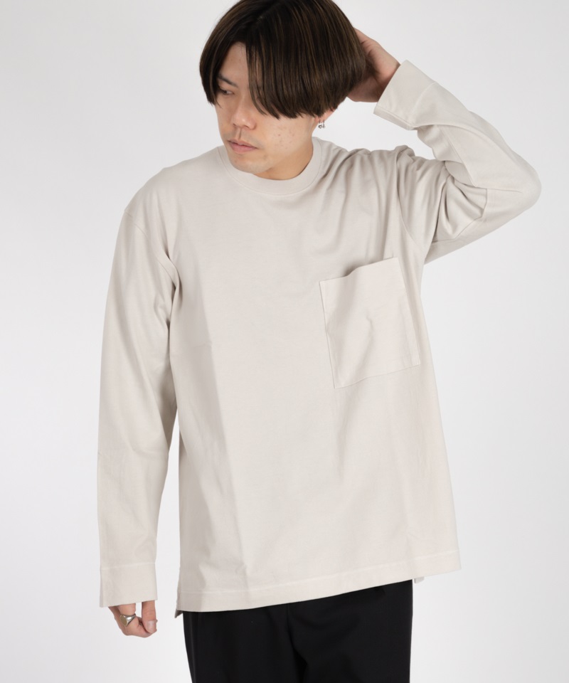 【CURLY】 FROSTED L/S POCKET TEE