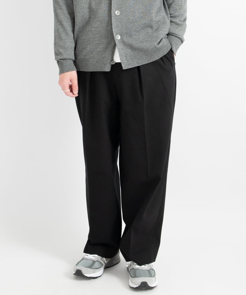 MARKAWARE】DOUBLE PLEATED TROUSERS - ORGANIC COTTON SURVIVAL CLOTH