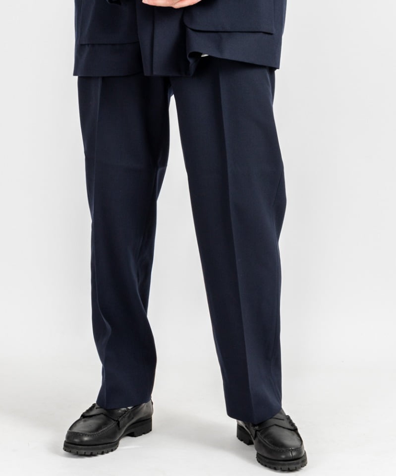【 マーカウェア 】フラットフロントトラウザー オーガニックウールサバイバルクロス FLAT FRONT TROUSERS - ORGANIC  WOOL SURVIVAL CLOTH