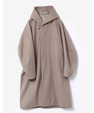 CASHMERE BREND CLOTH 3LAYER ZIPUP HOODED COAT ■SALE■
