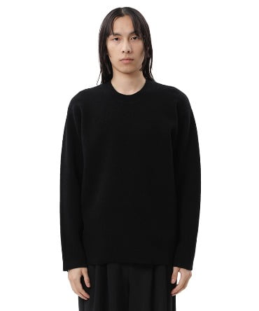WO/NY LOOP YARNｘPE DOUBLE FACE KNIT CREWNECK PULLOVER