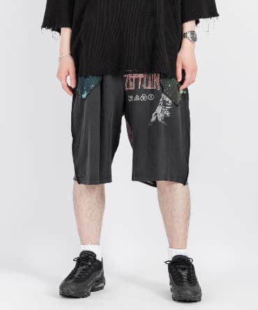 Band Tee Wide Shorts