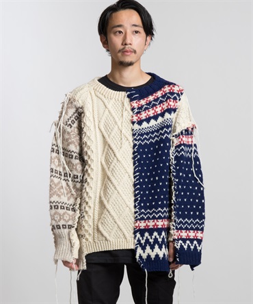 Nordic Collage Sweater 【 DISCOVERED / ディスカバード 】