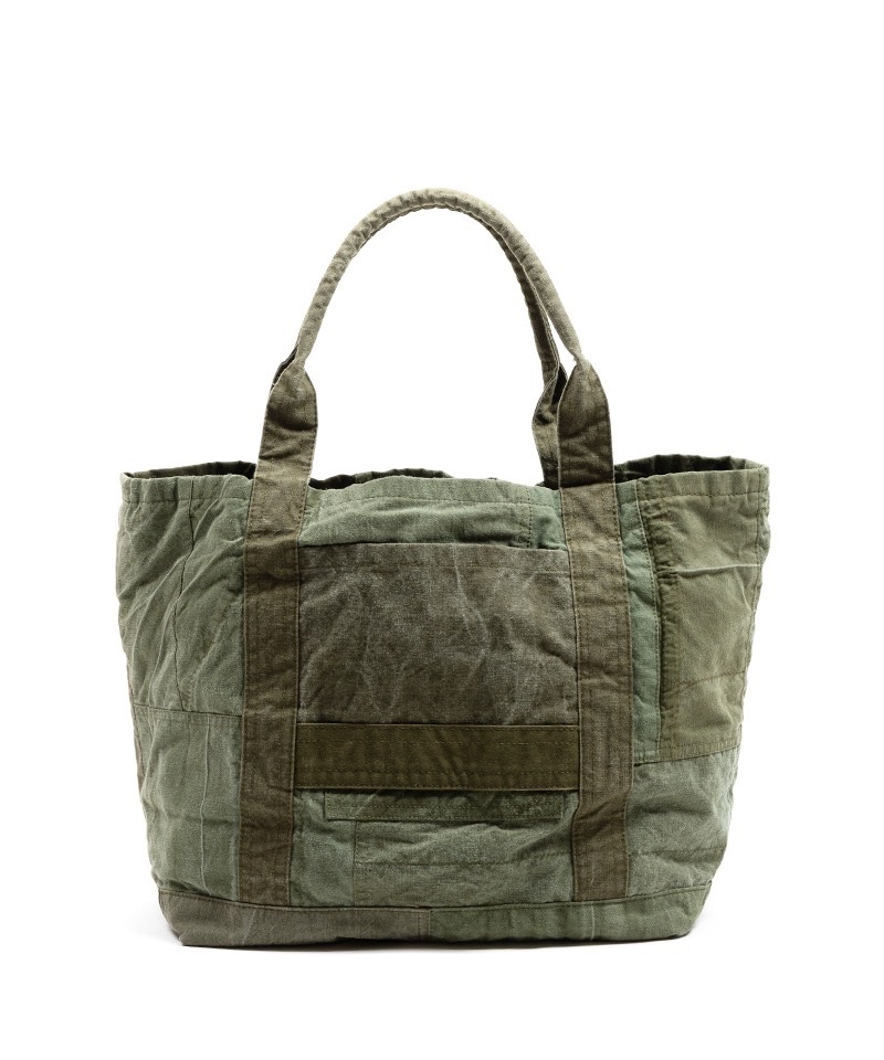 hobo】COTTON US ARMY CLOTH PATCHWORK TOTE BAG M | メンズ 