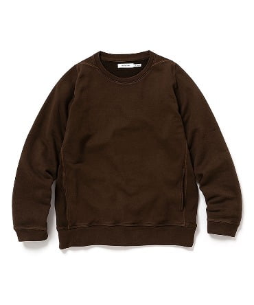 DWELLER CREW L/S PULLOVER COTTON SWEAT OVERDYED VW