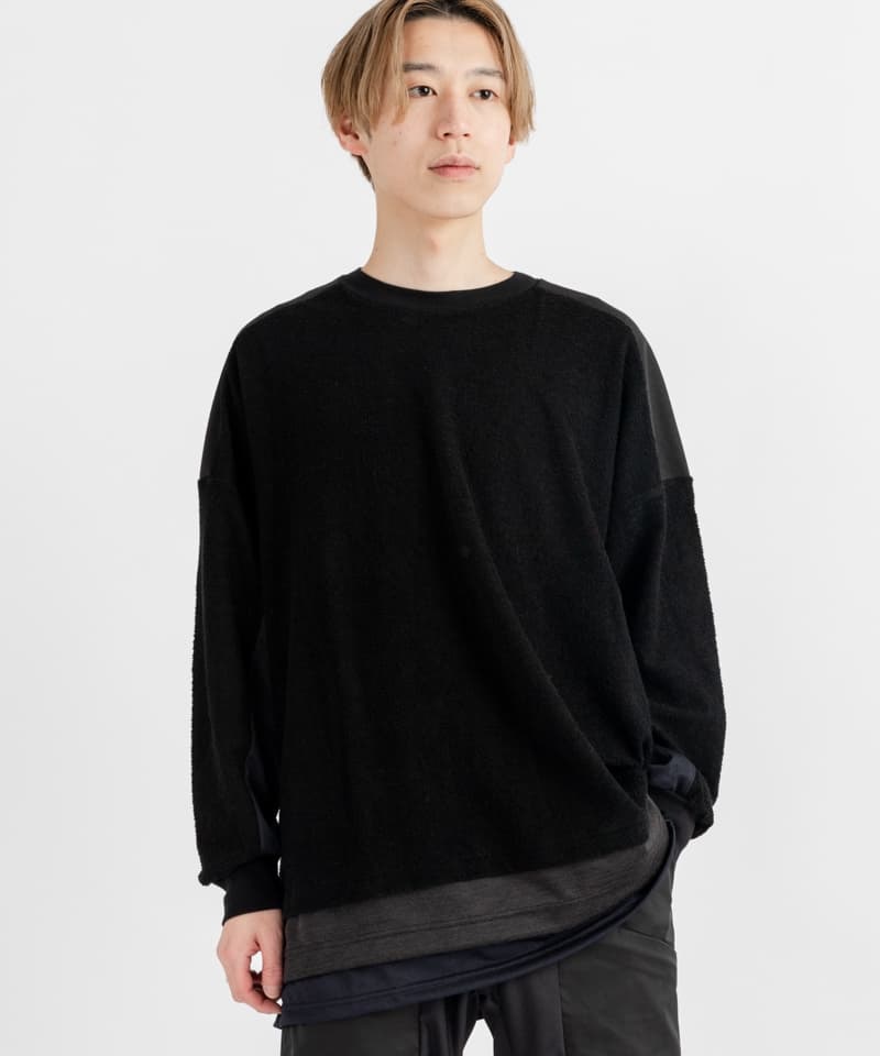 White Mountaineering】PILE LAYERED LONG SLEEVE T-SHIRT□SALE