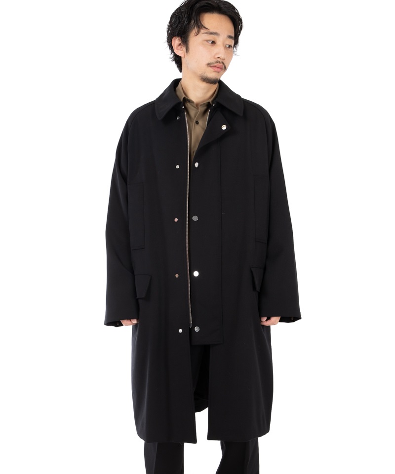 セール割引 【送料無料】 MARKAWARE WAYFARER COAT (BLACK) ステンカラーコート