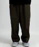 DOUBLE PLEATED TROUSERS - ORGANIC WOOL SURVIVAL CLOTH(ダークオリーブ-1)