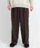 PLEATED WIDE TROUSERS - ORGANIC WOOL TAXEED CLOTH(ブラウン-1)