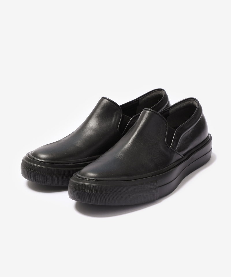 COW LEATHER SLIP-ON SNEAKERS ■SALE■(X.ブラック(939)-41)