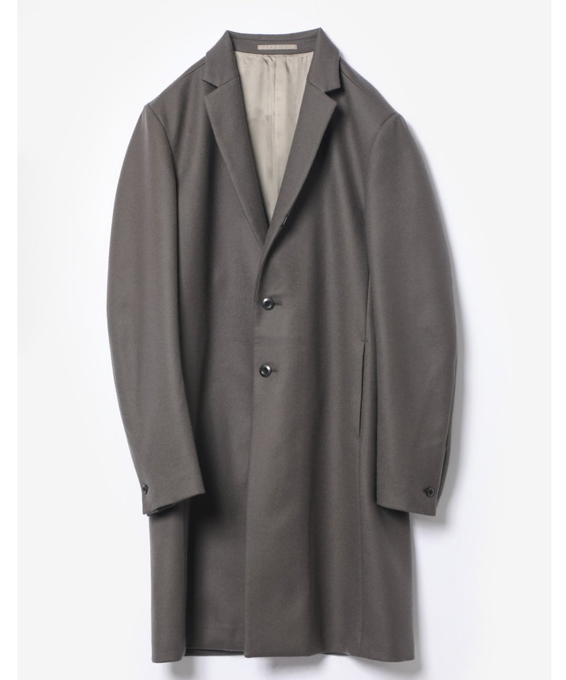 WOOL MELTON TAILORED SINGLE-BREASTED COAT ■SALE■(カーキグレー(910)-2)