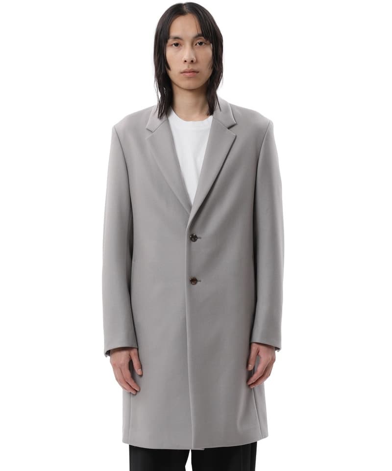 ATTACHMENT】WO DOUBLE MELTON TAILORED SINGLE BREASTED COAT
