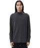 COTTON DOUBLE FACE HIGHNECK L/S TEE(ダークグレー(922)-1)