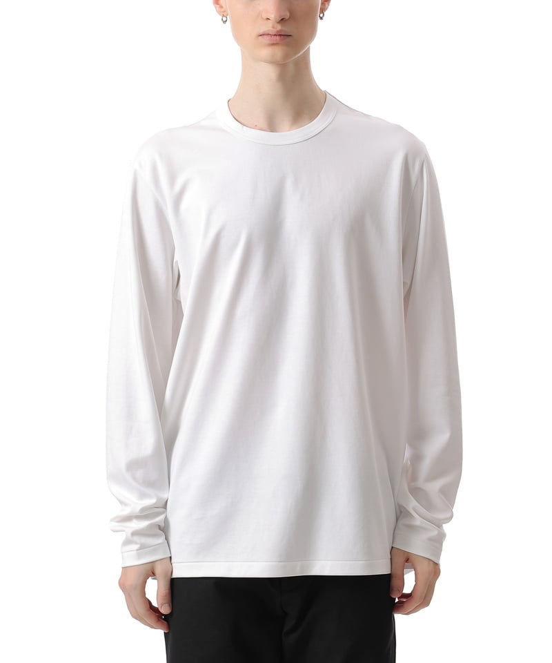 COTTON DOUBLE FACE L/S TEE(ホワイト(900)-1)
