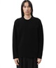WO/NY LOOP YARNｘPE DOUBLE FACE KNIT CREWNECK PULLOVER(ブラック(930)-1)