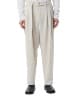 PE STRETCH DOUBLE CLOTH TWO PLEATS TAPERED FIT TROUSERS(ベージュ(820)-1)