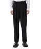 PE STRETCH DOUBLE CLOTH TWO PLEATS TAPERED FIT TROUSERS(ブラック(930)-1)