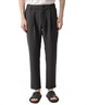 PE STRETCH DOUBLE CLOTH REGULAR FIT EASY PANTS(ダークグレー（922）-1)