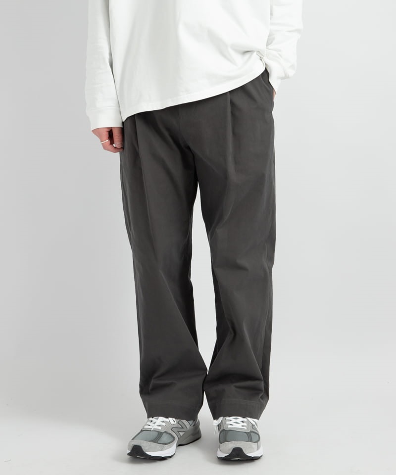 ATON】COTTON GABARDINE WIDE TAPERED PANTS SALE メンズファッション通販サイト  ESSENCE(エッセンス)公式オンラインストア