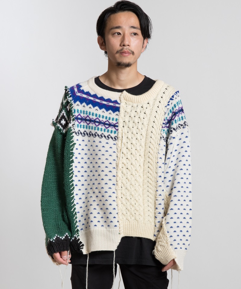 DISCOVERED Nordic Collage Sweater/ASSORT