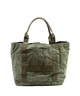 COTTON US ARMY CLOTH PATCHWORK TOTE BAG M(オリーブ-F)