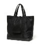 DWELLER TOTE POLY TAFFETA WITH COW LEATHER BY ECCO(ブラック-F)
