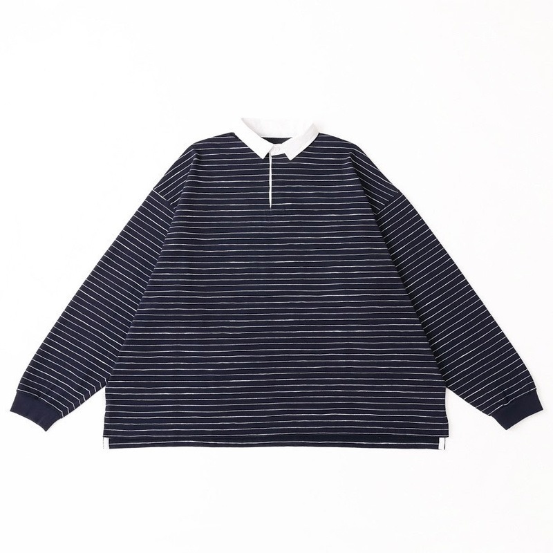S.F.C SIDE STRIPES RUGBY SHIRT NAVY-