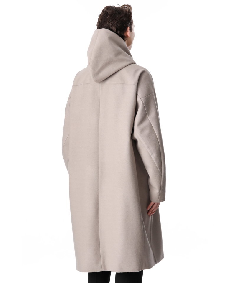 ATTACHMENT】CASHMERE BREND CLOTH 3LAYER ZIPUP HOODED COAT □SALE