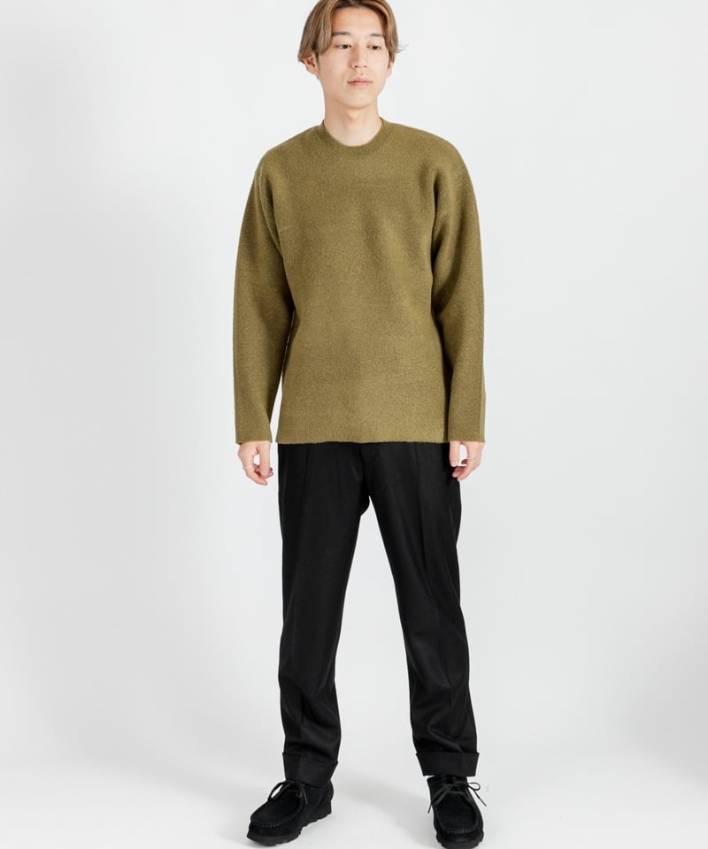 ATTACHMENT】WO/NY LOOP YARNｘPE DOUBLE FACE KNIT CREWNECK PULLOVER 