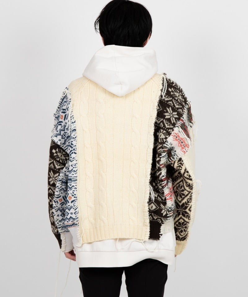 DISCOVERED】Nordic Collage Sweater | メンズファッション通販サイト 
