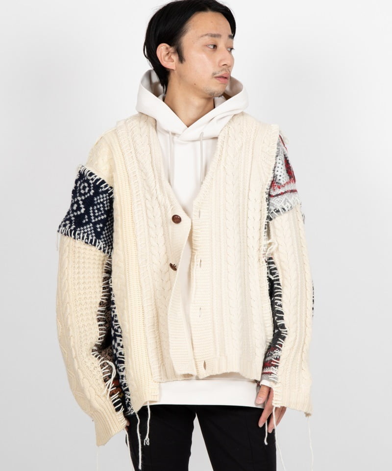 【DISCOVERED】Nordic Collage Sweater | メンズファッション 