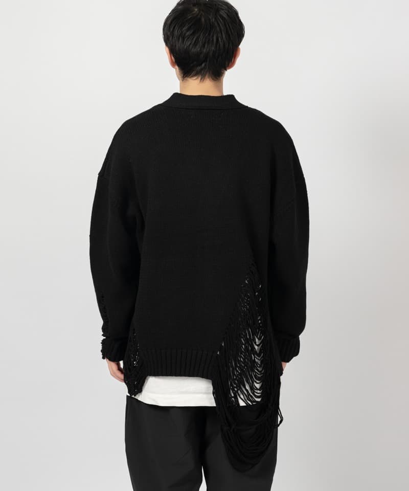 DISCOVERED】DAMAGE COTTON KNIT CARDIGAN□SALE□ | メンズ 