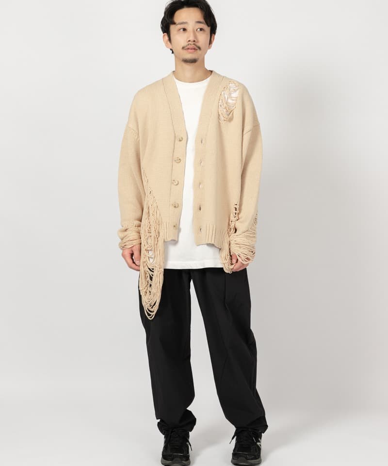 DISCOVERED】DAMAGE COTTON KNIT CARDIGAN□SALE□ | メンズ