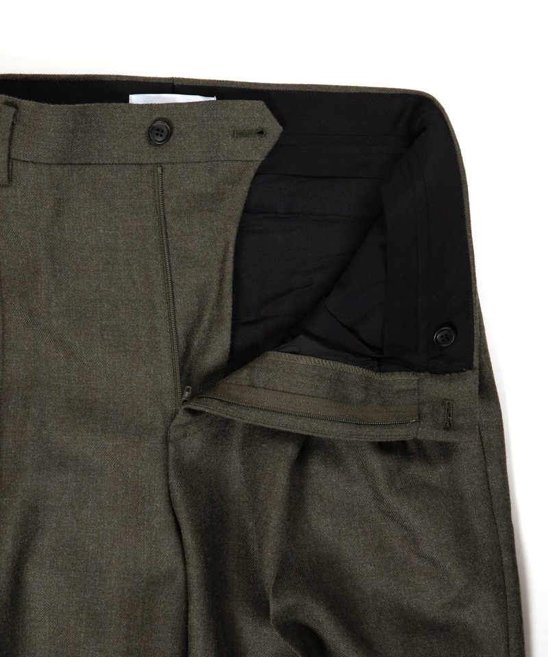 marka】2TUCK COCOON FIT TROUSERS - 2/48 WOOL SOFT SERGE □SALE 