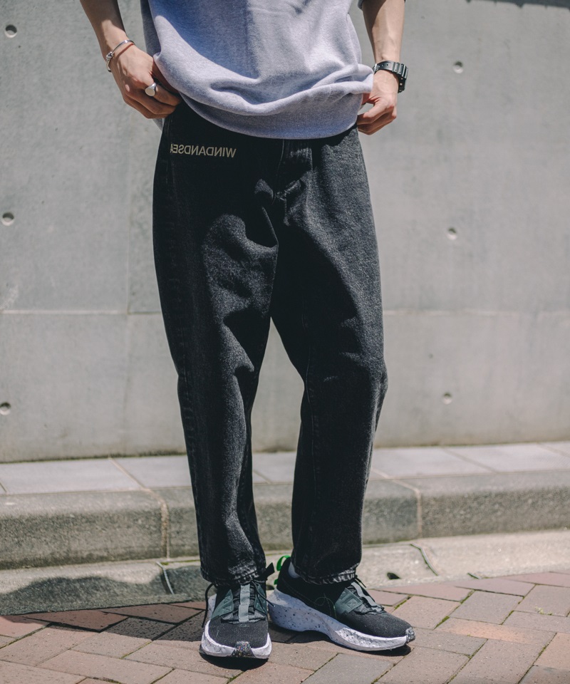 WIND AND SEA】WDS A32(INVERT) Mid Rise Wide Tapered Jeans □SALE