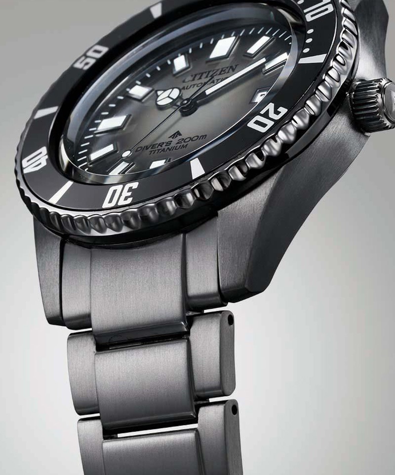 シチズン CITIZEN PROMASTER 腕時計 メンズ NB6025-59H プロマスター フジツボダイバー MARINEシリーズ メカニカルダイバー200m 自動巻き ブラックグラデーションxガンメタリック アナログ表示