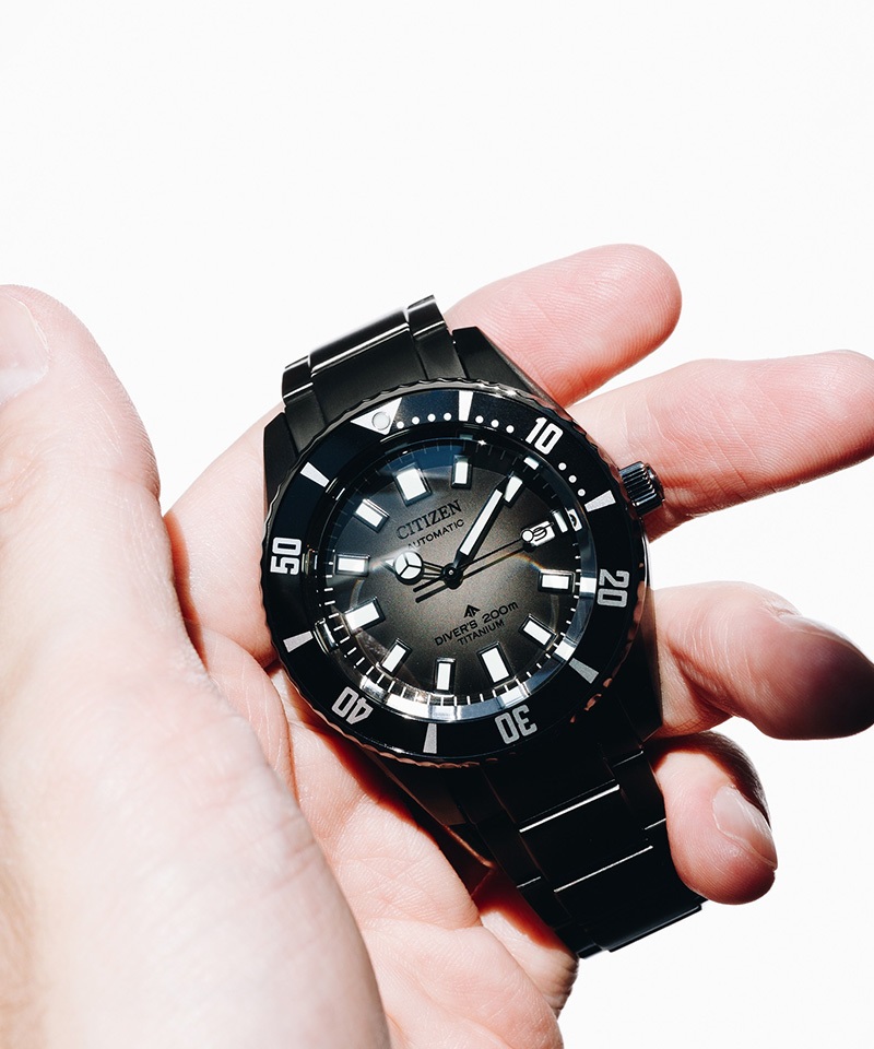 シチズン CITIZEN PROMASTER 腕時計 メンズ NB6025-59H プロマスター フジツボダイバー MARINEシリーズ メカニカルダイバー200m 自動巻き ブラックグラデーションxガンメタリック アナログ表示